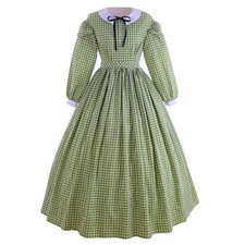 CosplayDiy Women's Civil War Dress Victorian Dickens X-Large, Green
