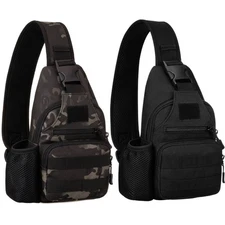 Military Tactical Sling Chest Bag Large Molle Outdoor Travel Shoulder Backpack