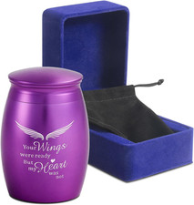 Small Urns for Human Ashes Keepsake, 2.7Inch Mini Urns for Human Ashes with Ange