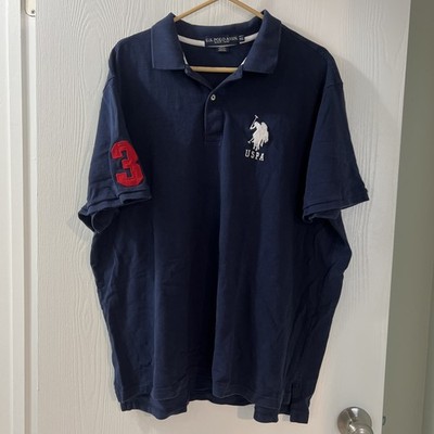 Polo Ralph Lauren Big Pony Navy Blue Custom Fit Mesh Polo Shirt