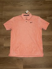Nike Polo Men's Large ADV Tour Dri-Fit Textured Golf Shirt Geometric FD5731-838