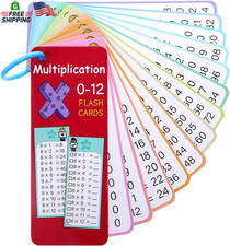 14Pcs Multiplication Flash Cards 0-12 Times Table Flash Cards Math Flashcards fo