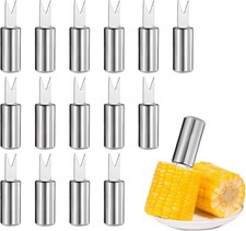 15 PCS Corn on The Cob Skewers, Stainless Steel Sweetcorn Holders for BBQ,...
