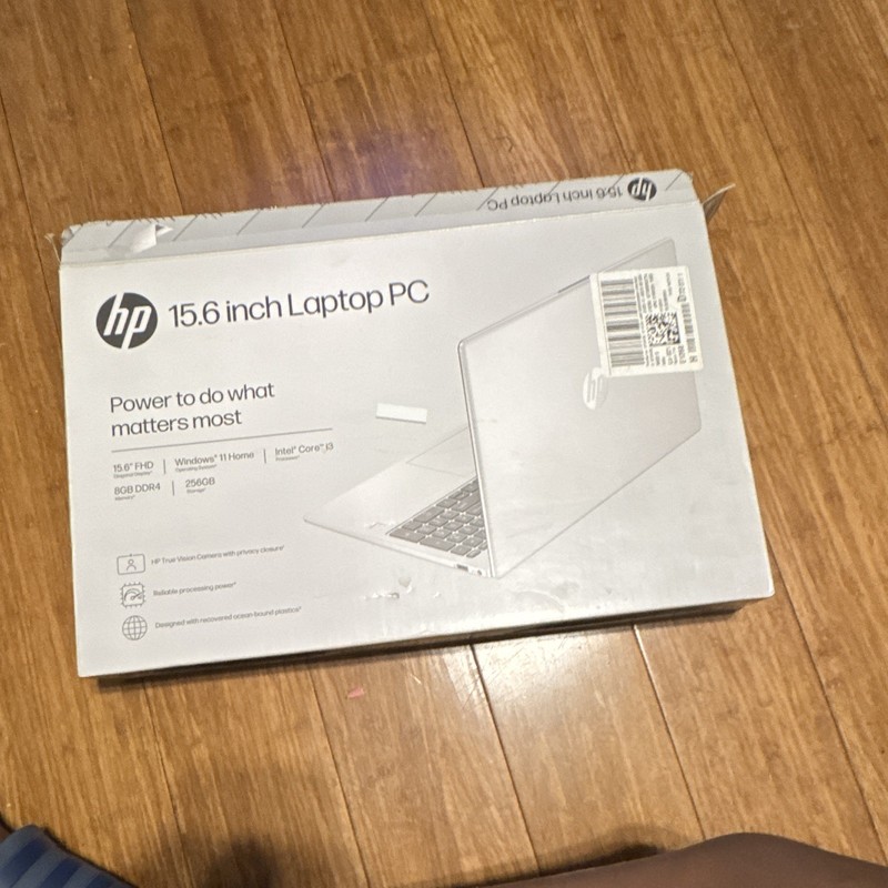 HP 15 15.6" FHD Laptop Silver Intel Core i3 8GB RAM 256GB SSD Win 11