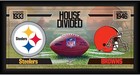 Pittsburgh Steelers vs Cleveland Browns Frmd 10" x 20" House Divided Collage