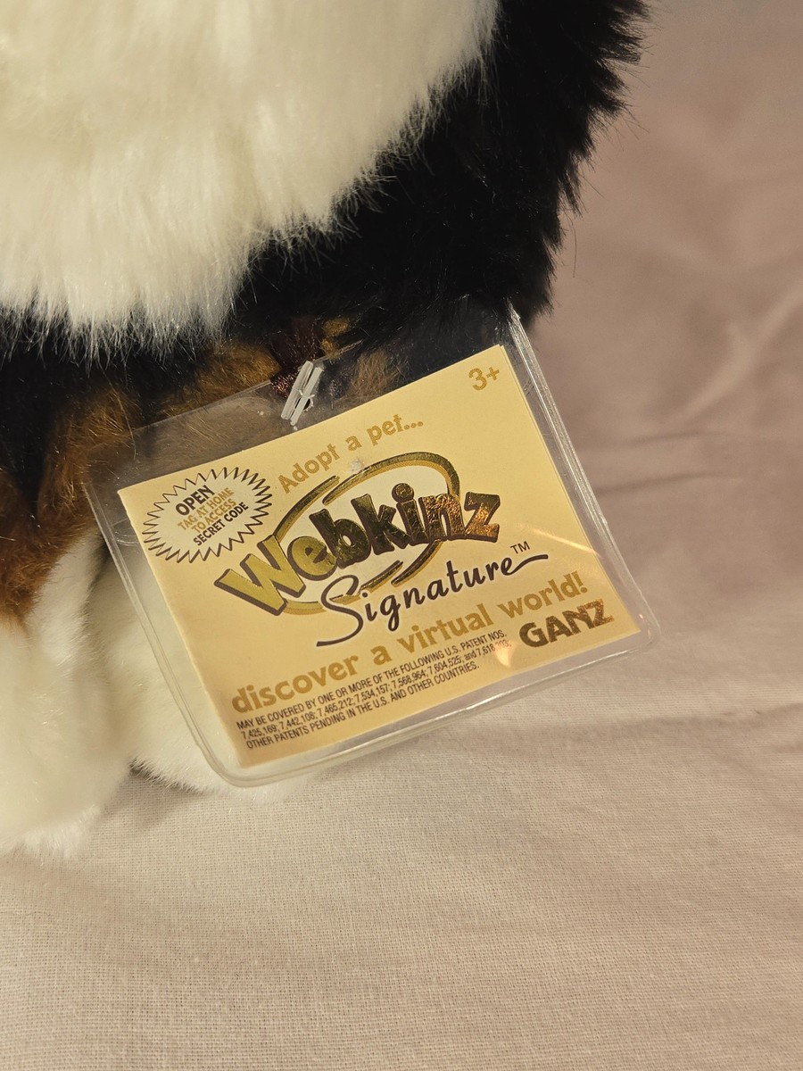 NWT Webkinz Retired Signature Bernese Mountain Dog, Attach Unused