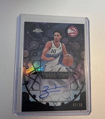 2025-26 Topps Chrome Update Zaccharie Risacher Chromograph Auto Black 1/10