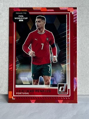 2025-26 Donruss Road To FIFA World Cup - Cristiano Ronaldo Red 50/50 SSP BOOKEND