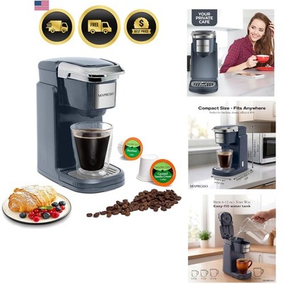 Single Cup Coffee Brewer - Quick Brew, One Touch Function, 12oz One Cup Grey ...