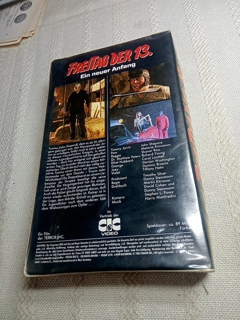 VHS Rarität: FREITAG DER 13. PART 5 - EIN NEUER ANFANG (1985) Cover Einge. (R1) - Bild 2 von 4
