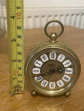  Vintage Blessing German Gilt Metal Alarm Clock