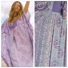 Spell & The Gypsy Sannah Lavender Hippie Gown Kimono Dress XS Fit up 14 👇check