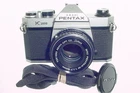Pentax K1000 35mm Film SLR Manual Camera + Pentax-M 50/1.7 smc Lens -- Excellent