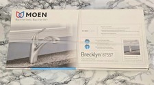 NEW - MOEN Brecklyn Kitchen Faucet With Pullout Sprayer 87557 Chrome Finish