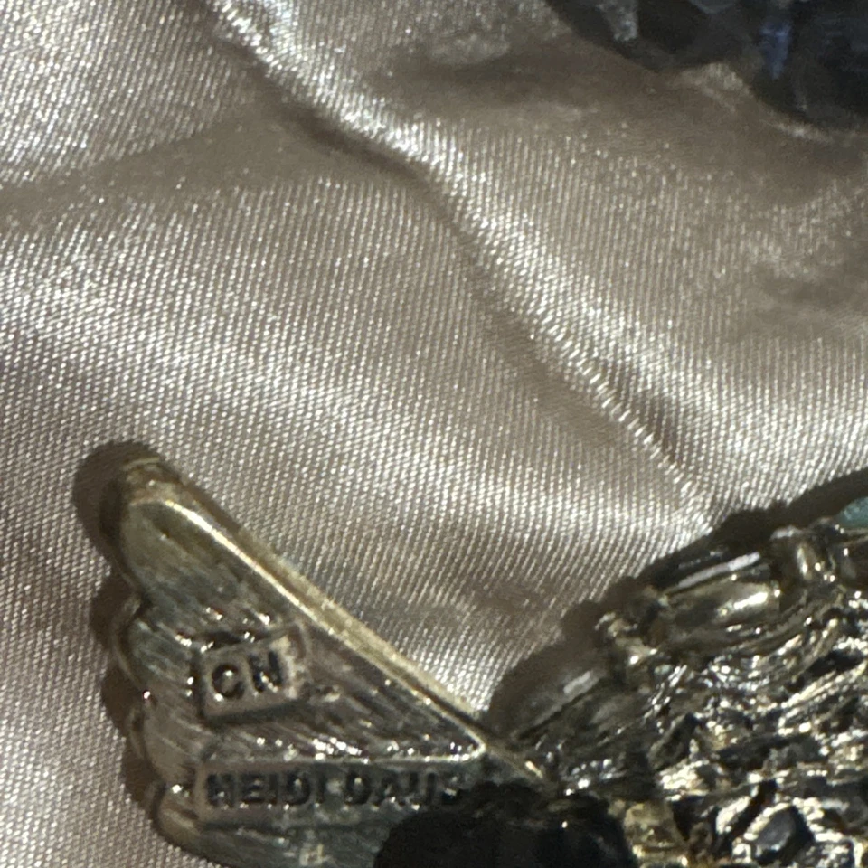 COLLAR MULTIHILO HEIDI DAUS MARQUESA LOCURA CRISTAL CUENTAS PÁJARO AZUL Foto 4 de 4