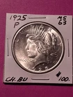 1925-P PEACE SILVER DOLLAR. CHOICE BU. BETTER GRADE.