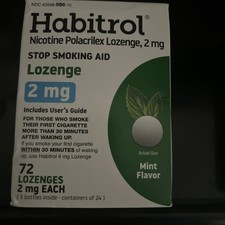 Habitrol Nicotine Lozenges 2mg Mint Flavor   Stop Smoking Aid 72 CT Exp1/26