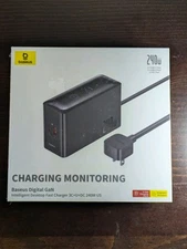 240W Smart USB C Charger, 5 Ports PD 3.1 GAN Desktop Charger with Digital LED Di