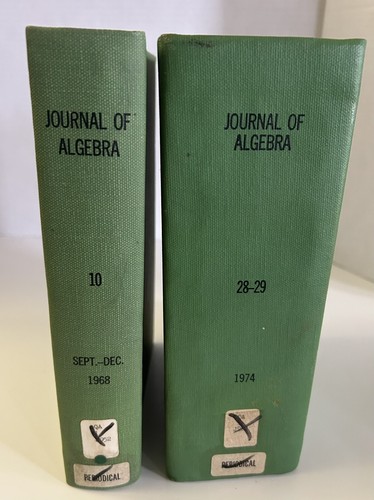 Lot of 2 Journal of Algebra Periodicals - Volumes 10, 28-29 - Academic Press - Imagen 13 de 15