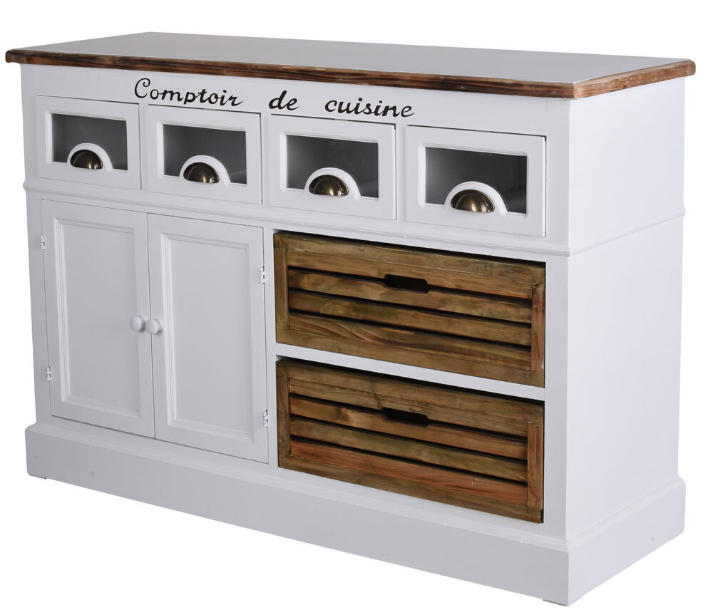 Armario Estilo Rústico Aparador Shabby Chic Mueble de Cocina Gavetas Nuevo