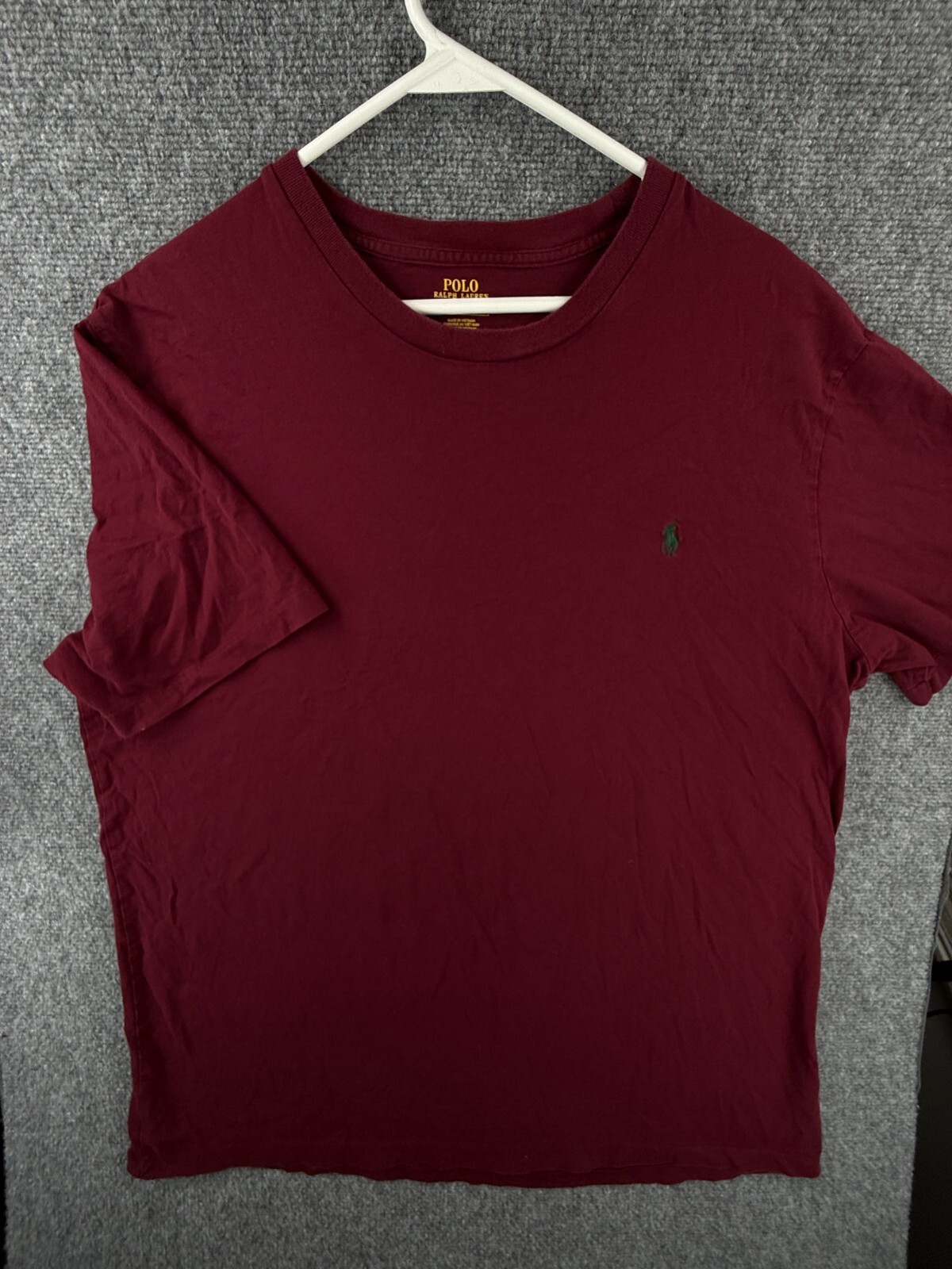 Polo Ralph Lauren T Shirt XLT Alta Rossa Manica Corta Girocollo Pullover Pony