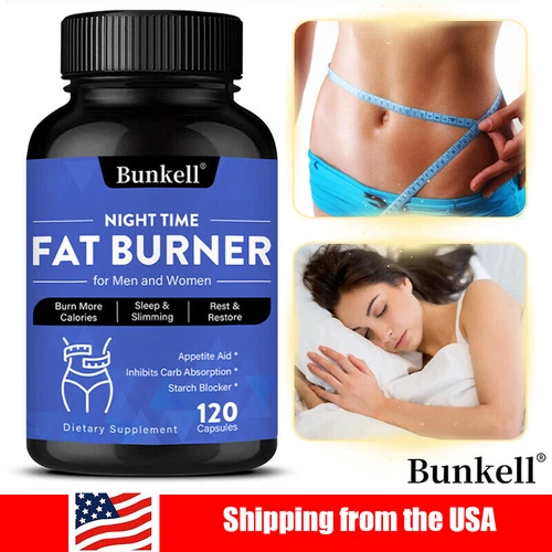 Natural Weight Loss supplement Night Time Fat Burner For Men & Women 120 Caps