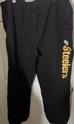 Pittsburgh Steelers Big And Tall Men’s Black Sweats/joggers NEW Without Tag 5XLT
