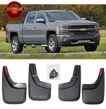 Factory Oe Style Front Rear Mud Guards Splash Flaps For 14-19 Chevy Silverado