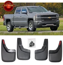 Factory OE Style Front Rear Mud Guards Splash Flaps For 14-19 Chevy Silverado