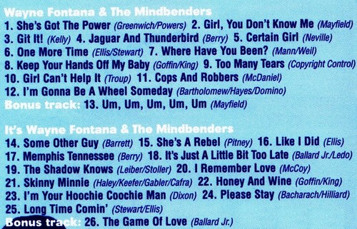 WAYNE FONTANA & THE MINDBENDERS / 2 INDIVIDUAL ALBUMS ON 1 CD - Picture 2 of 2