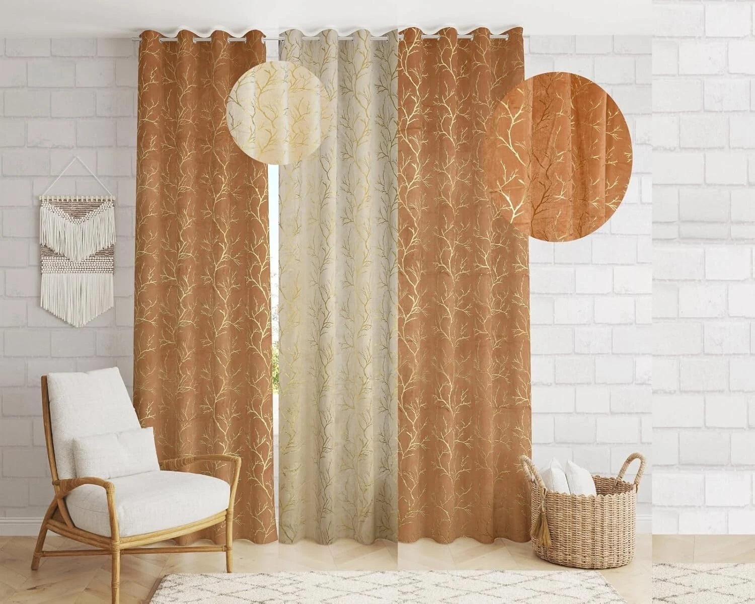 Nuevo Juego De Cortinas Para Ventana De 3 Piezas - 5 Pies