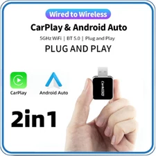 Mini Wireless Apple Carplay Dongle for iPhone, Carplay Ai Box, Wired to Wireless