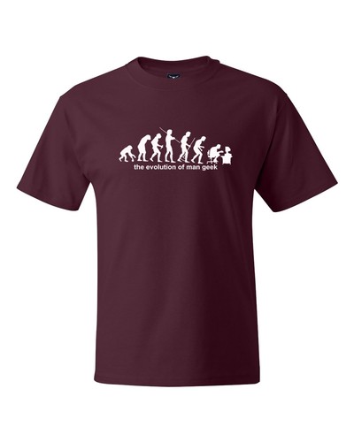 The evolution of man geek funny Computer Geek T-shirt - Picture 8 of 11