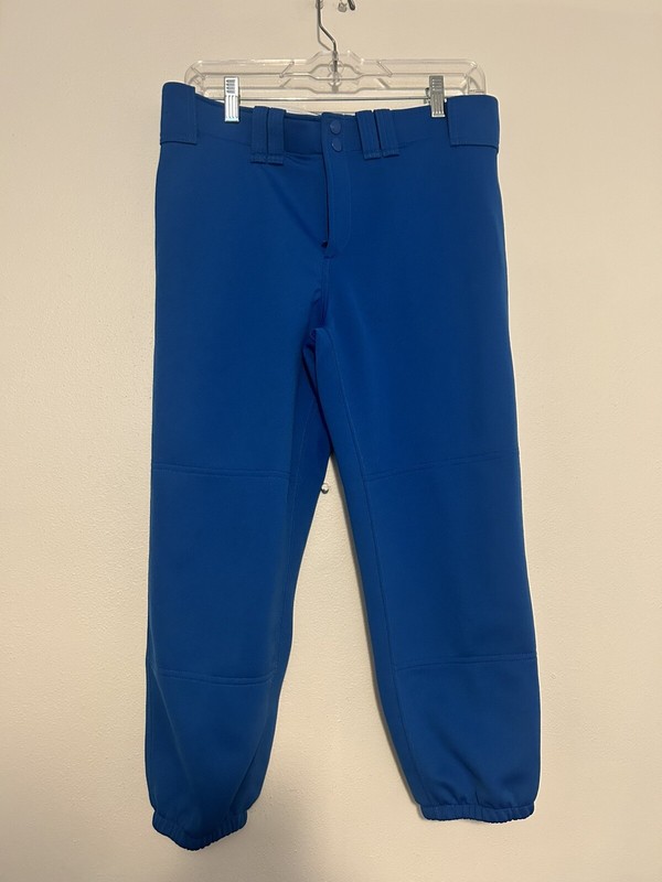 Mizuno Womens Softball Pants Large Blue Elastic Cuff Double Knee NWOT