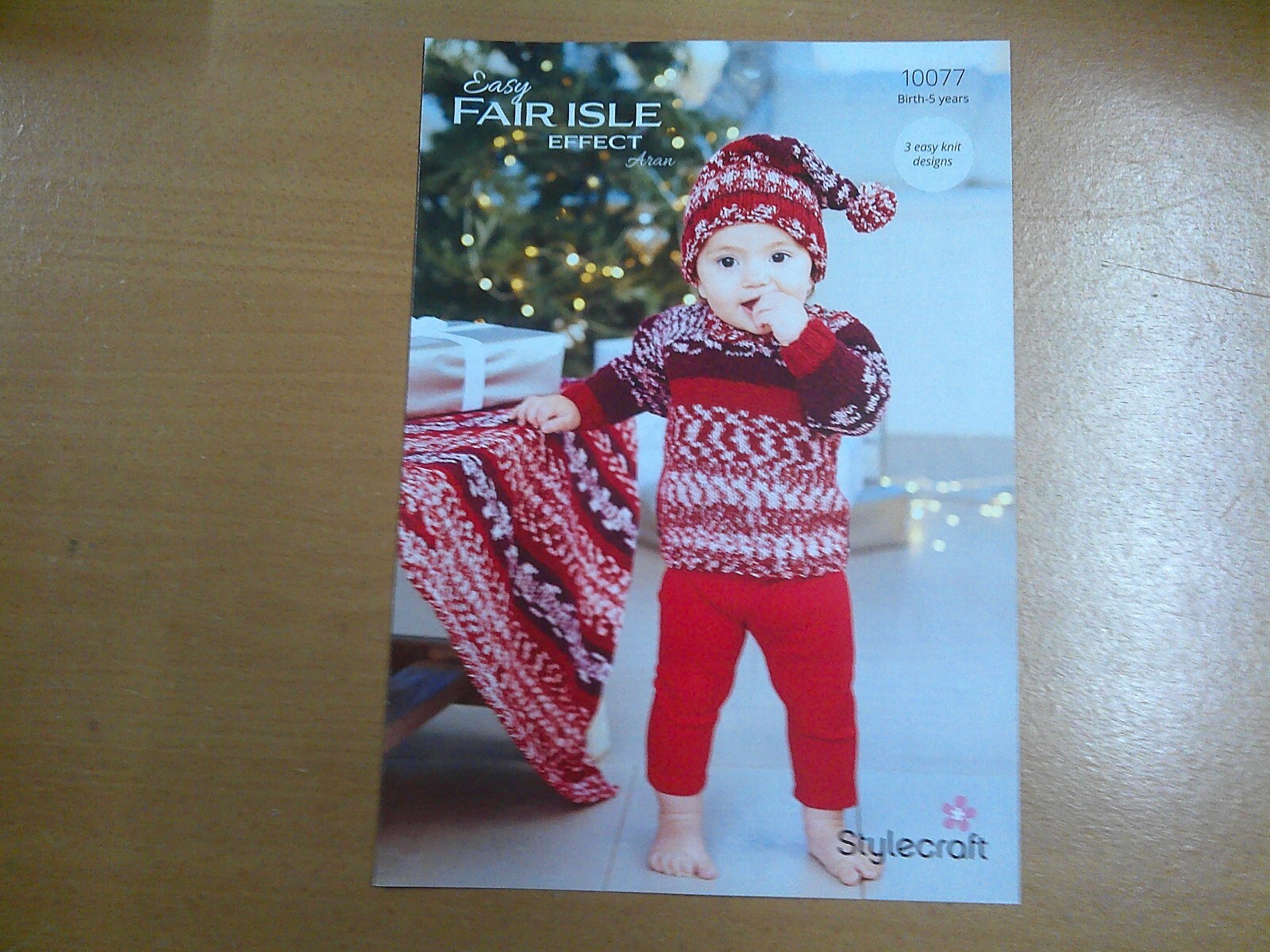 Stylecraft Aran Pattern 10077 Sweater, Blanket & Hat in Easy Fair Isle Effect