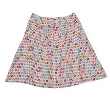 Oilily 100 Linen Floral Flower Butterfly Patter Multicolor Skirt Size 42