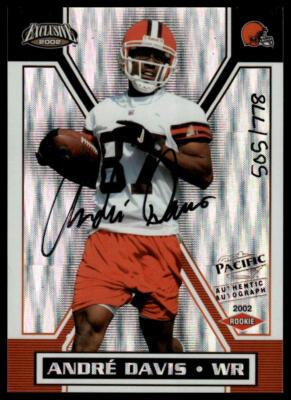 2002 Pacific Exclusive #185 Andre Davis #/778