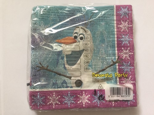 Disney Frozen Paper Plates and Tissue Napkins - Picture 3 of 3