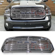 Limited Style Front Hood Bumper Grille For 2013-2018 Dodge Ram 1500 Chrome Grill