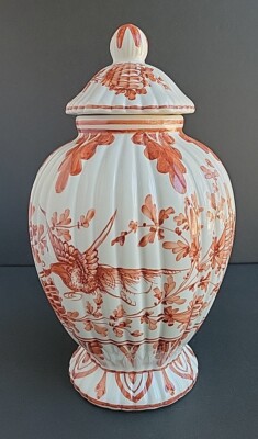 Vintage A. ZEN Scultore & F Nove Vicenza AZ - NOVE Hand Painted Lidded Jar RARE