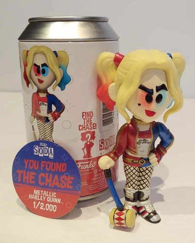 🔥 HARLEY QUINN with MALLET CHASE SODA FUNKO POP! DC Comics Figure 1/2000 NM+ 🔥