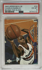 1993 Upper Deck SE *Behind The Glass* Charles Barkley #G4 *GoldFoil* PSA 6 EX-MT