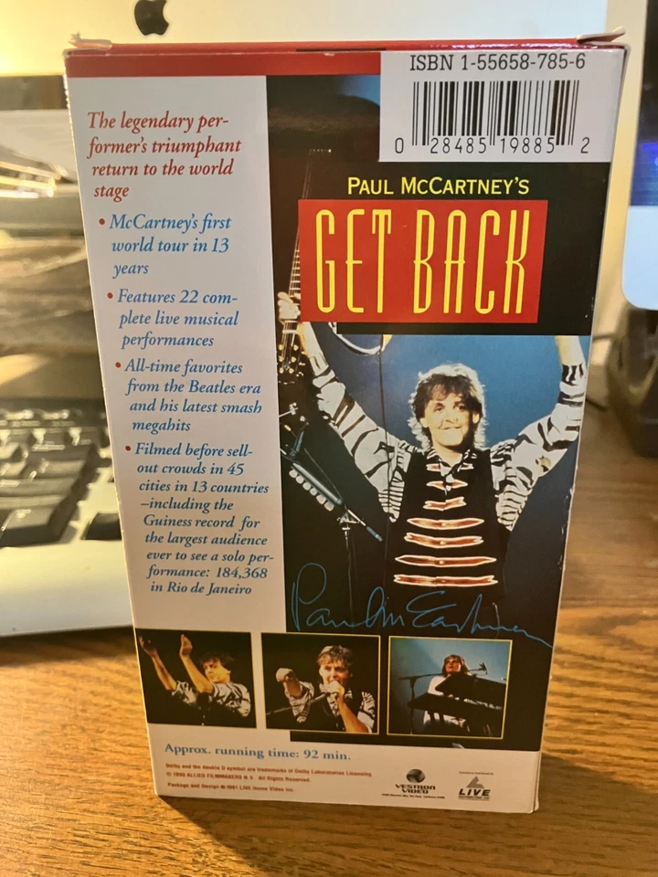 Paul McCartney Get Back-World Tour Movie (VHS, 1990) - Image 2 of 4