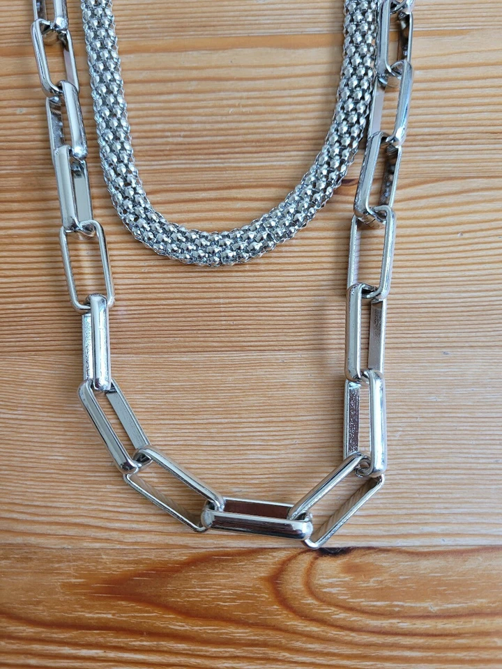 Doble Cadena Malla y Eslabón Metal Resistente Billetera Cadena Motociclista Camionero Llavero Foto 3 de 3