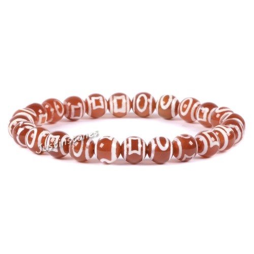 8mm Fashion round gemstone beads stretchable bracelet 7" - Picture 168 of 286