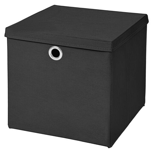 Stoffbox Boxen Aufbewahrungsbox mit Deckel Truhe faltbar 28x28 cm Faltbox Stoff - Bild 30 von 77