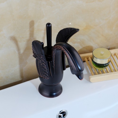 Swan Deck Mount 1 Handle Bathroom Basin Sink Vessel Faucet Mixer Waterfall Taps - Bild 15 von 45