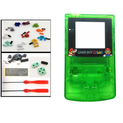 Super Mario Lens New Replacement Cover Case for GameBoy Color GBC-Clear Green