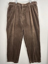 Vintage Polo Ralph Lauren Corduroy Pants Men  s 38x30 Brown Pleated Cotton 3599