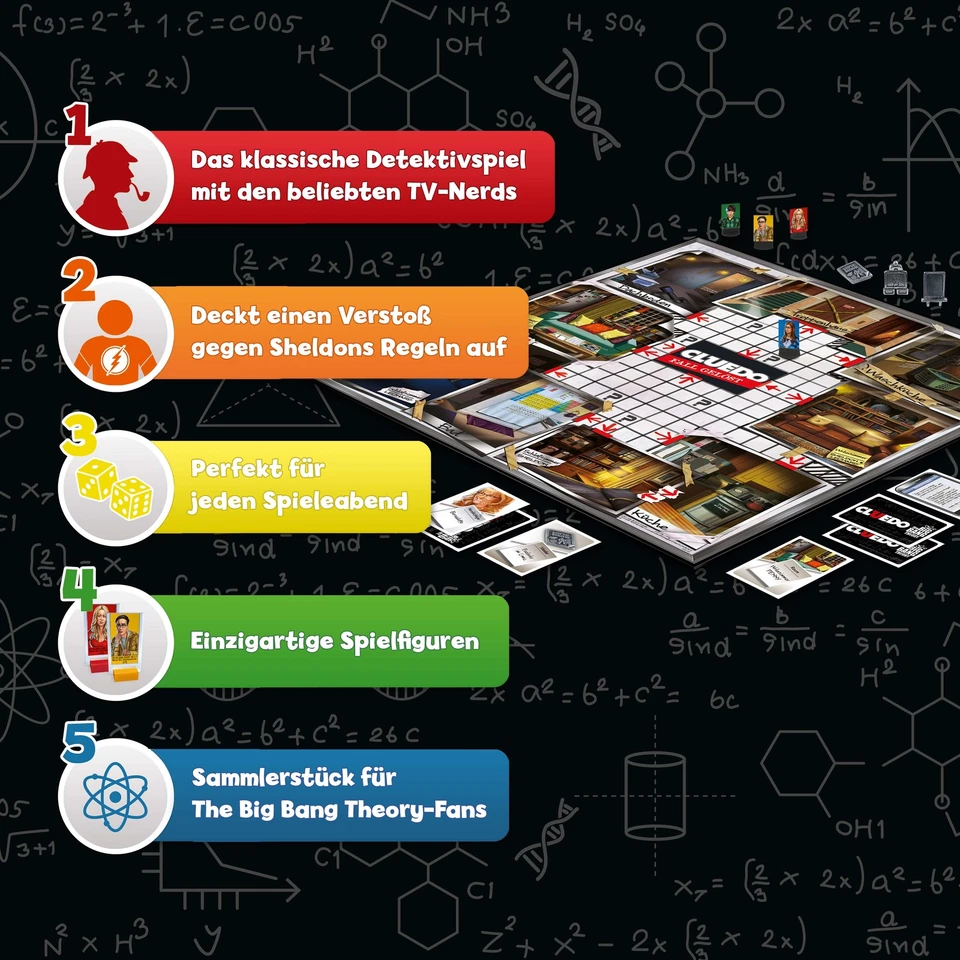 Cluedo - The Big Bang Theory - Brettspiel Gesellschaftsspiel Spiel Deutsch - Bild 2 von 2